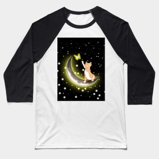 Space yellow cat Baseball T-Shirt